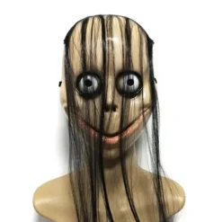 Jettbuying Ny Halloween Skräck med Långt Hår MO MO Mask Rolig Mask V-sha onesize><noscript><img width=