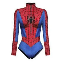 Ny Superhjälte Cosplay Sexy Spiderman Kostym Bodysuit Halloween Karneval Party Förklädnad För Kvinnor (L B)> Dräkter