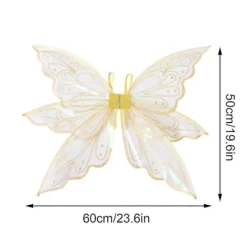 TryggHandla Nya fjärilsvingar för vuxna och barn, glittrande transparenta älvvingar> Tillbehör