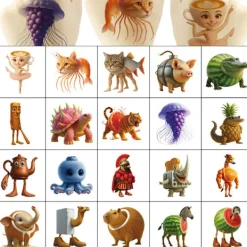 Nya italienska klassiker av Mountains and Seas spel tatuering klistermärken, 20 engångs tecknade tatuering klistermärken, Brainrot Tung Sahur Tralalero | Fyndiq> Smink