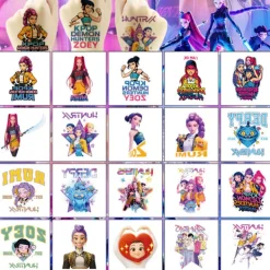 Nya K-POP Devil Hunter tjejgrupp tatuering klistermärken, 20 tecknade tatuering klistermärken, engångs klistermärken, födelsedagsfest tatuering klistermärken C | Fyndiq><noscript><img width=