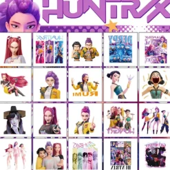 Nya K-POP Devil Hunter tjejgrupp tatuering klistermärken, 20 tecknade tatuering klistermärken, engångs klistermärken, födelsedagsfest tatuering klistermärken B | Fyndiq> Smink