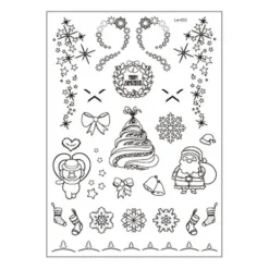 Nya Lysande Tatueringsdekaler Söt Jul Tatueringsdekal Vattentät Miljö><noscript><img width=