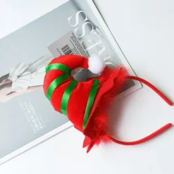Nya populära julbarns hårtillbehör Elfhatt pannband Roliga festdekorationer presenter> Huvudbonader