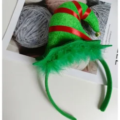 Nya populära julbarns hårtillbehör Elfhatt pannband Roliga festdekorationer presenter><noscript><img width=