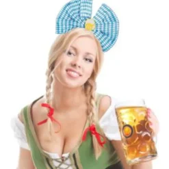 Sassier Oktoberfest Diadem med Rosett - Festligt Pannband i klassisk bayersk stil> Huvudbonader