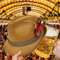 Oktoberfest Hatt Widget Öl Trilby Härliga Homburg Hattar Huvudbonader Fest Foto Rekvisita Gåvor Oktoberfest> Dräkter