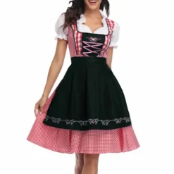Oktoberfest Klänning Dam Förkläde Servitris Klänningar Bekväma> Dräkter
