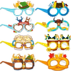 Oktoberfest Partyglasögon, 8 st Oktoberfest Partyglasögon, Fu> Tillbehör