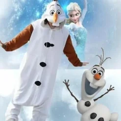 Olaf Frozen Vuxen Snögubbe Dräkt Kigurumi Pyjamas Cosplay Pyjamas XL XL> Dräkter