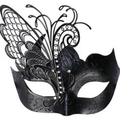 Olika Fjärilsformade Rhinestone Metall Venetianska Masker för Kvinnor> Masker