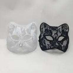Olo Kvinnor Sexig Spetsräv Katt Ansiktsögonmask Jul Halloween Fest Nattklubb Shower Dans Rollspel Prop Sexig Cosplay 2021> Masker