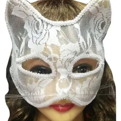 Olo Kvinnor Sexig Spetsräv Katt Ansiktsögonmask Jul Halloween Fest Nattklubb Shower Dans Rollspel Prop Sexig Cosplay 2021><noscript><img width=