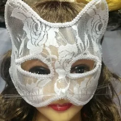Olo Kvinnor Sexig Spetsräv Katt Ansiktsögonmask Jul Halloween Fest Nattklubb Shower Dans Rollspel Prop Sexig Cosplay 2021><noscript><img width=