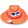 One Piece Ace Cowboy Hat Cosplay Hattar Pirates Cap> Huvudbonader