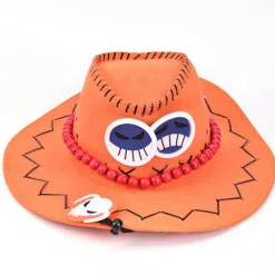 One Piece Ace Cowboy Hat Cosplay Hattar Pirates Cap> Huvudbonader