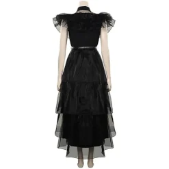 CNMR Onsdag Addams Costume Dress Halloween Cosplay Party Costume zy 3XL><noscript><img width=