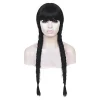 Onsdag Addams Vuxen Barn Onsdag Cosplay Peruk Adult B> Peruker