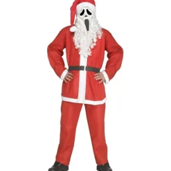 Original Ghost Face Scream Tomtemask med Skägg, Tomteluva, Halloween Kostymtillbehör, Skräckstil, Vuxenstorlek><noscript><img width=