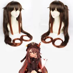 ATELA Original peruk från Gud till Sheng Tang valnöt cosplay peruk hög temperatur siden brun svart spel animation peruk ca 100cm><noscript><img width=