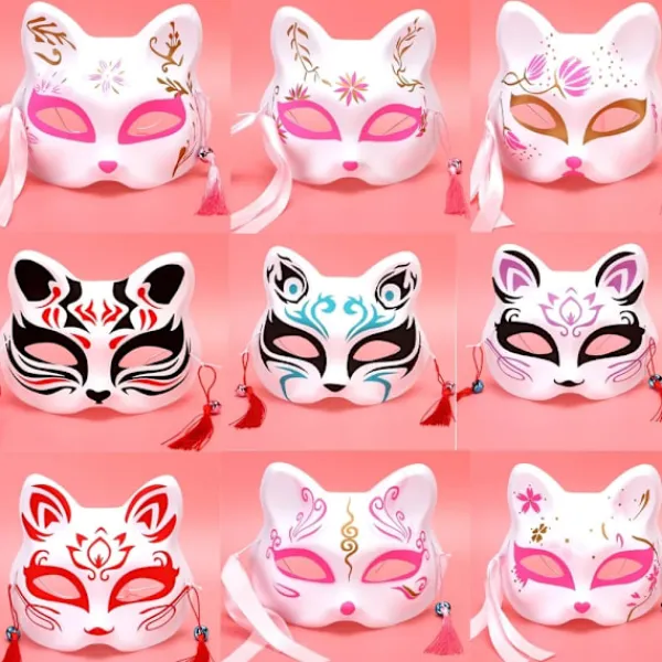 10-Pack - DIY Kattmask / Therian Mask> Masker