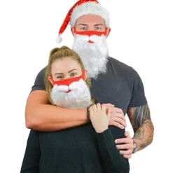 TrueNorth 2-pack Ansiktsmasker Roligt Skägg Jultomte Kostym Vuxna 2025 Jul (One Size) Jul Stilfulla Masker Bästa Julklapparna till Vänner> Tillbehör