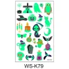 6-pack 3D Halloween-tatueringar (tillfälliga)> Smink