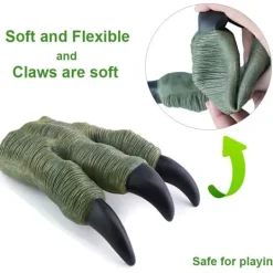 2-pack Dinosaurie Klor Leksaker Överstora Dino Velociraptor Gummi, ZQKLA> Tillbehör