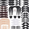 48-pack Falska Mustascher, Självhäftande Flerfärgade Mustascher för Fest, Maskerad, Halloween, Uppträdande> Tillbehör
