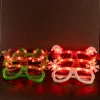 6-pack Glitter Julgran Lysande Blinkande LED-solglasögon Jul Solglasögon Självlysande LED-glasögon Plast Lysande Glasögon Jul T> Tillbehör