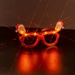 6-pack Glitter Julgran Lysande Blinkande LED-solglasögon Jul Solglasögon Självlysande LED-glasögon Plast Lysande Glasögon Jul T> Tillbehör