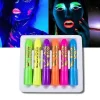6-pack Glow-in-the-Dark Ansiktsmålning UV Neon Ansiktsmålning Crayonpennor> Smink
