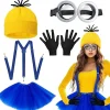 5-pack Gul Kostymset för Vuxna med Glasögon & Handskar för Halloween [YDE]> Dräkter