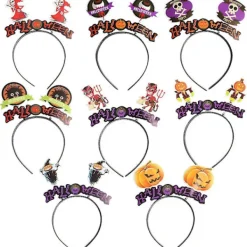 10-pack Halloween pannband pumpa spöke fladdermus häxa huvud bopper söt tecknad> Huvudbonader