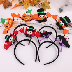2-pack Halloween söta lysande pannband pumpa fladdermus vuxna barn Halloween festkläder rekvisita (vitt spöke)><noscript><img width=