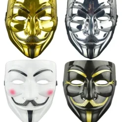 del 4-pack Halloween V för Vendetta Mask Set, Anonyma masker, Fest, World Book Week, Halloween Kit> Masker