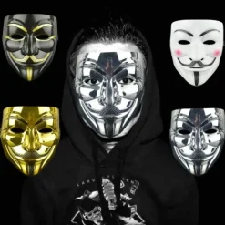 del 4-pack Halloween V för Vendetta Mask Set, Anonyma masker, Fest, World Book Week, Halloween Kit><noscript><img width=