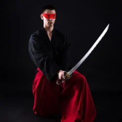 2-pack Halloween-kostym ögonmasker Maskeradmasker Cosplay-festkläder Tillbehör (röd)><noscript><img width=