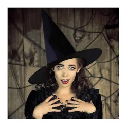 10-pack Häxhattar Halloween Svart Häxa Hängande Hatt Svart Hatt Häxhatt Halloween Julfest><noscript><img width=