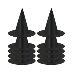 10-pack Häxhattar Halloween Svart Häx Hängande Hatt Svart Hatt Häxhatt Halloween Julfest> Huvudbonader