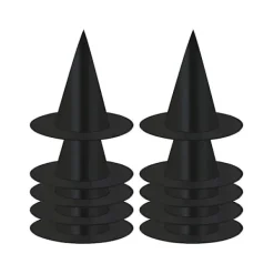 10-pack Häxhattar Halloween Svart Häxa Hängande Hatt Svart Hatt Häxhatt Halloween Julparty> Huvudbonader