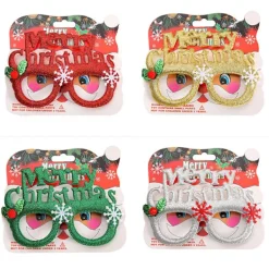 4-pack Jul Party Glasögon Jul Glitter Dekoration Kostym Glasögon Båge Glasögon> Tillbehör