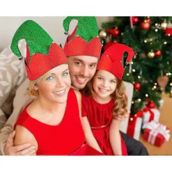 3-pack Jul Tomte Filt Hatt - Julhelg Party Kostym Gåvor Tillbehör 3 st - Tomte Julhatt - Vuxenmodell 28 cm><noscript><img width=