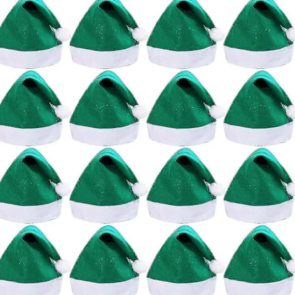 16-pack Jultomtar av Filt - Grön> Huvudbonader