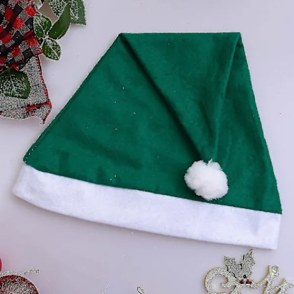 16-pack Jultomtar av Filt - Grön> Huvudbonader