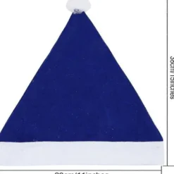 16-pack Jultomtar av ovävt tyg för juldräkter och dekoration - blå> Huvudbonader