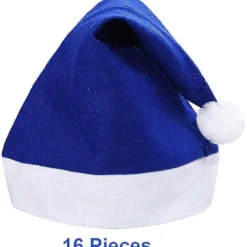 16-pack med non-woven tomtedockor, kompatibla med julkostymer och dekorationer - Blå><noscript><img width=