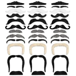 48-pack Nyhet Låtsasmustasch Självhäftande Mustascher För Maskerad> Tillbehör