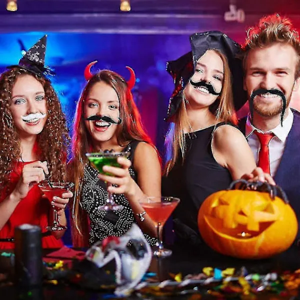 48-pack Nyhet Låtsasmustasch Självhäftande Mustascher För Maskerad> Tillbehör