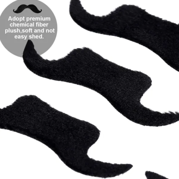 48-pack självhäftande lösmustascher för fester> Tillbehör